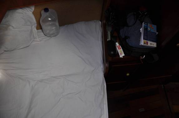 Nosso quarto no veleiro que nos levou à San Blás, na costa do Panamá